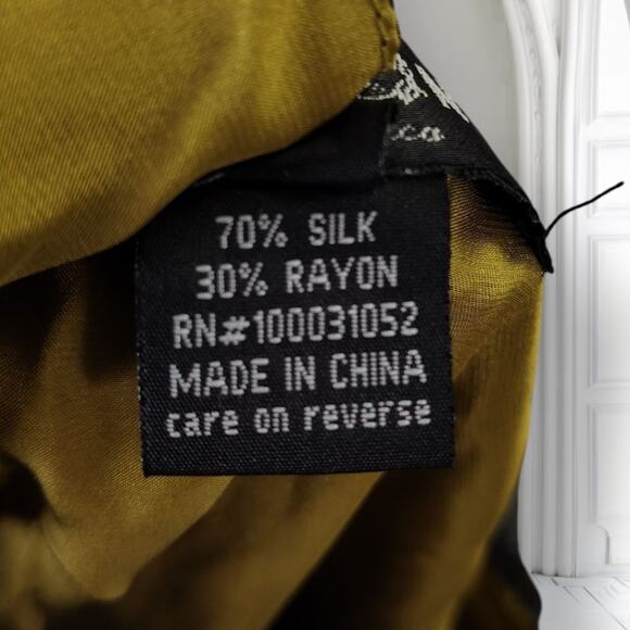 Citron Santa Monica Kimono Sleeve Top Size 4X Burnout Chiffon Phoenix Silk - Picture 15 of 16